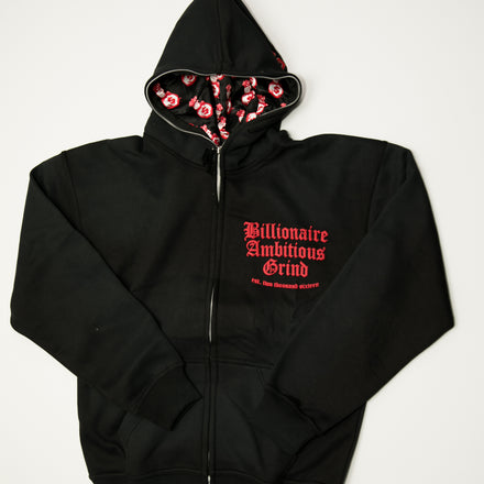 Black Red and White  Premium 💰 Full Zip Jogger outfit