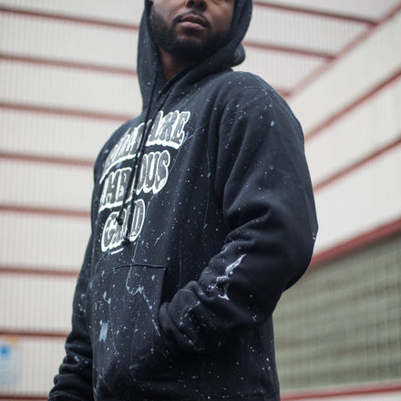 Black and White Chase Splatterd Paint Hoodie