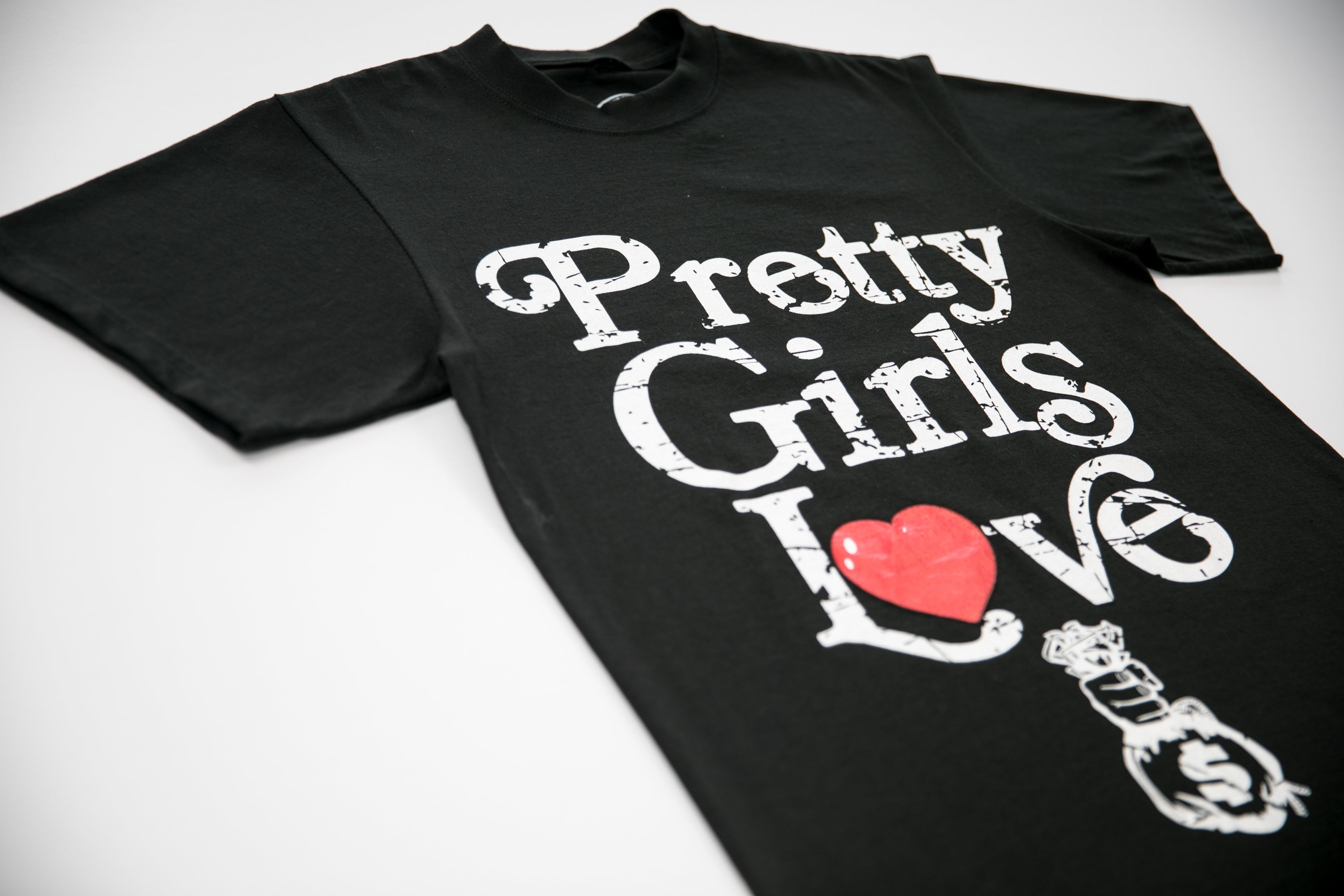 Black and White Pretty Girls Love B.A.G Mens Tee