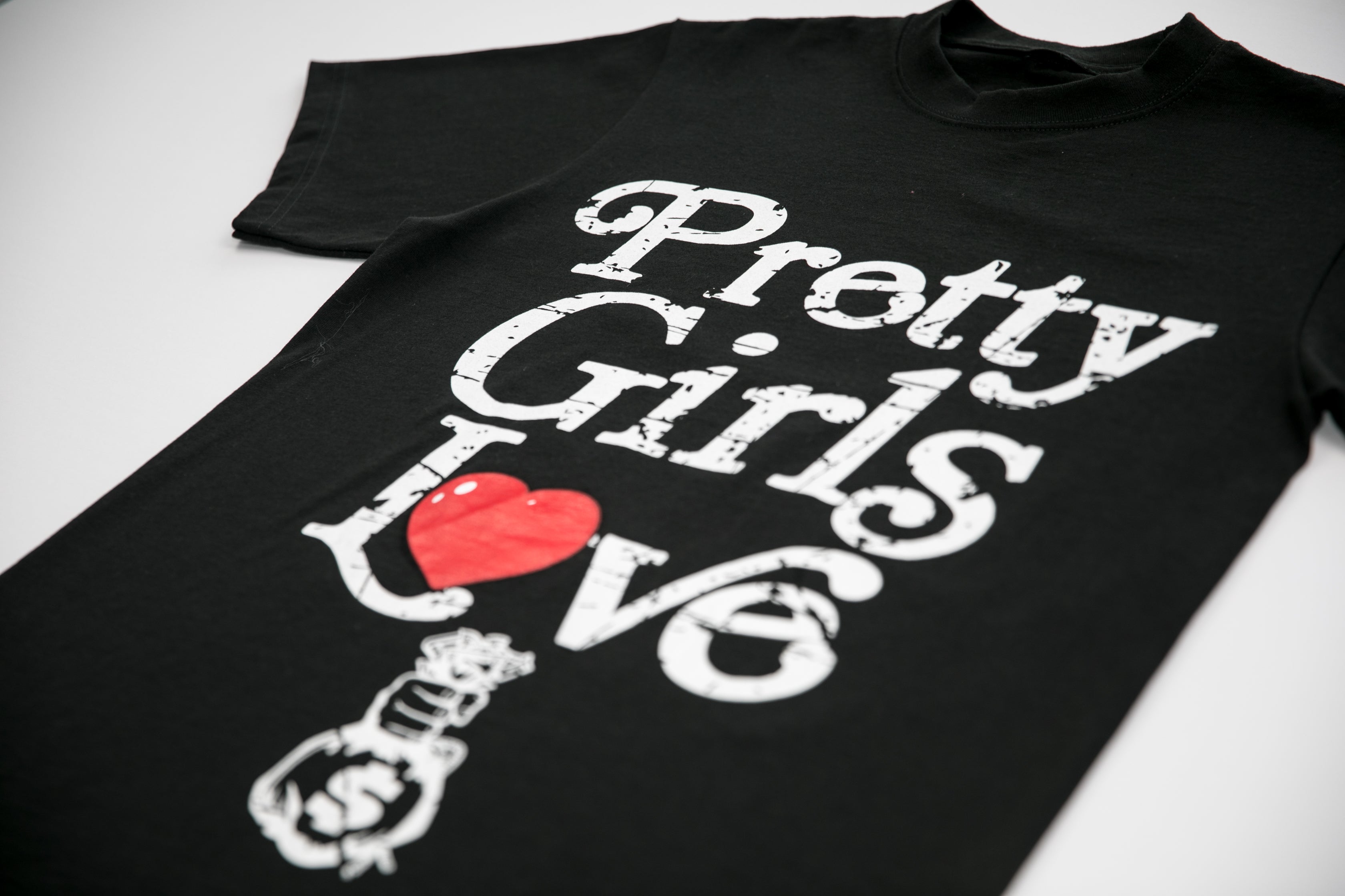 Black and White Pretty Girls Love B.A.G Mens Tee